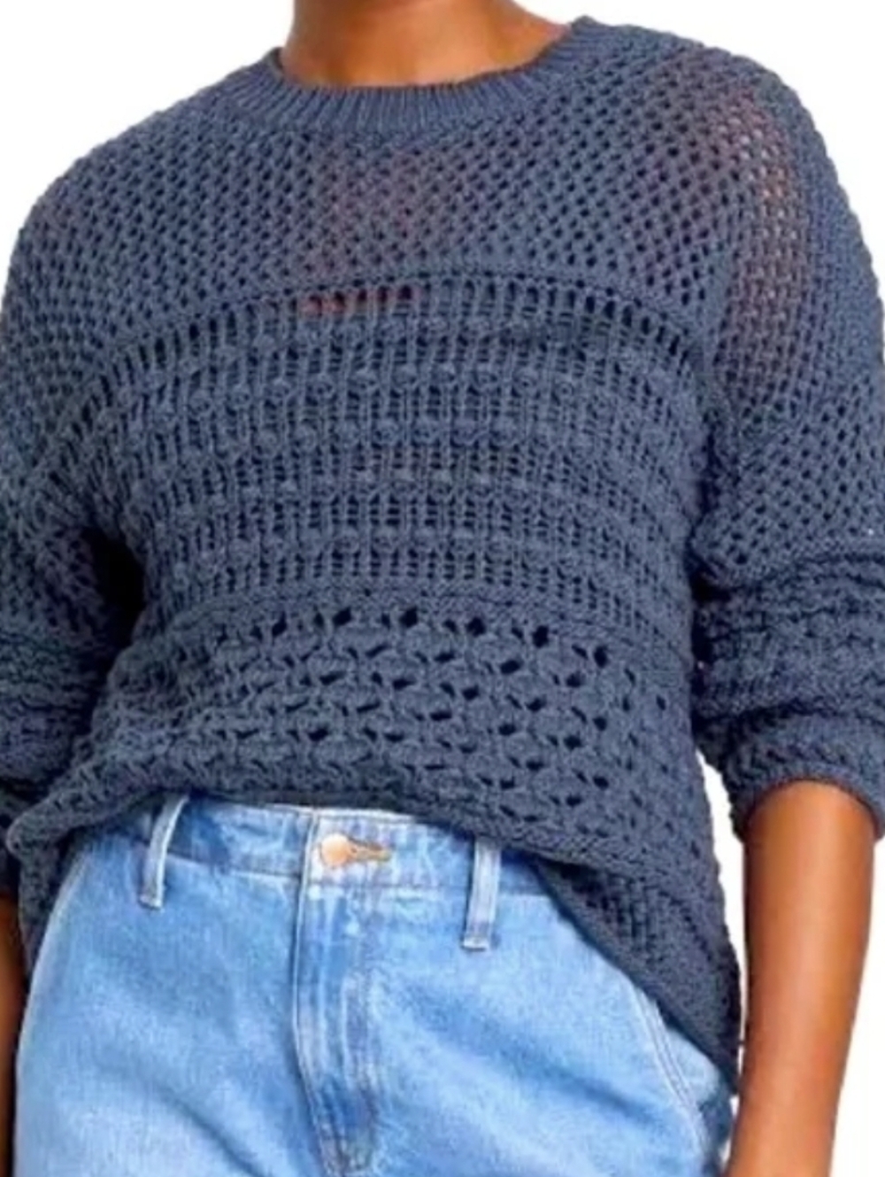 Universal Thread | MEDIUM | Open-work Crewneck Pullover sweater